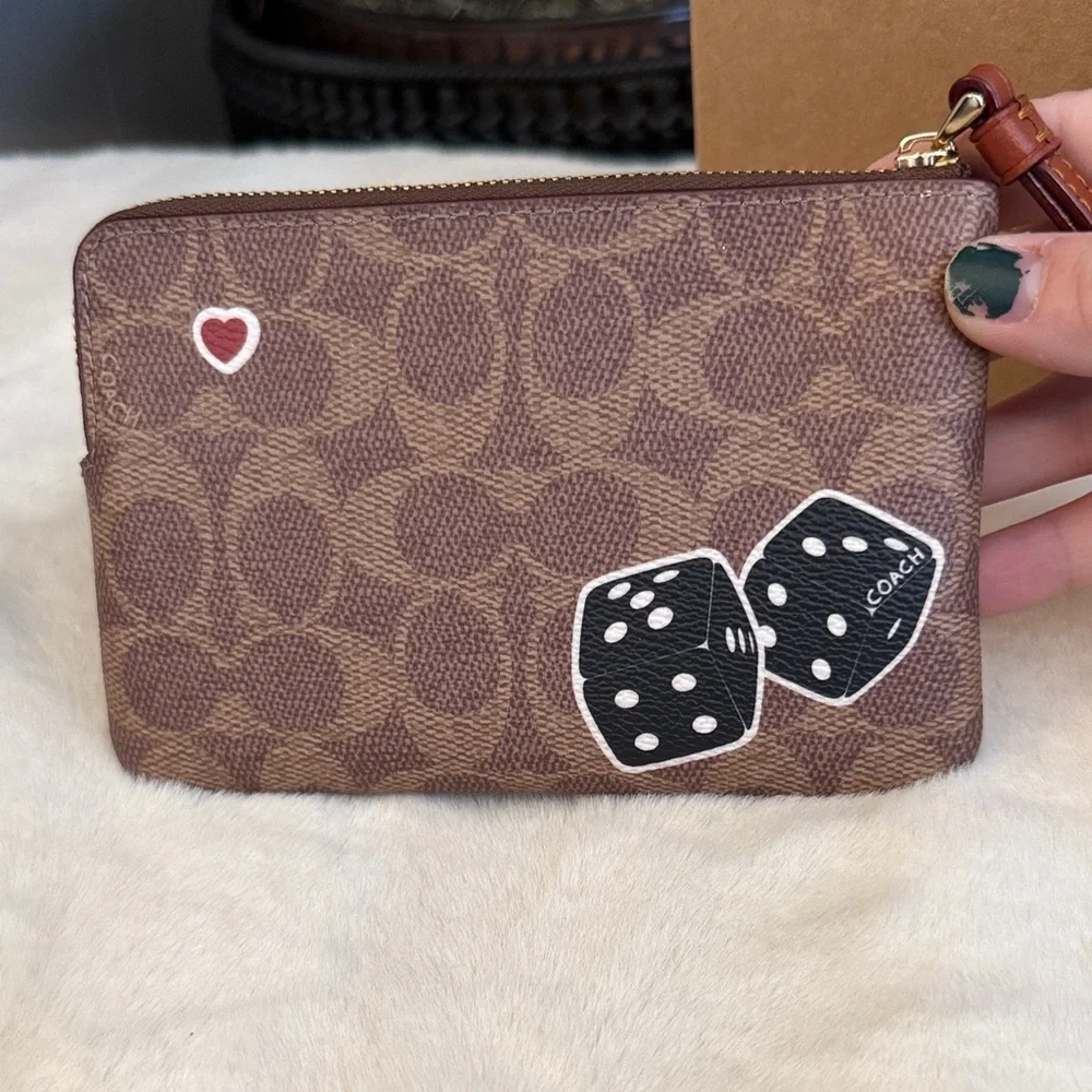 Coach Wristlet with Rexy and Travel Motifs - Picture 3 of 4